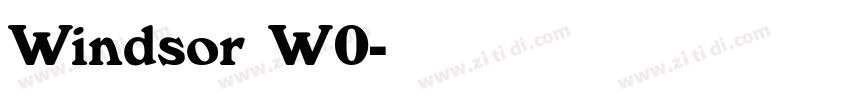 Windsor W0字体转换